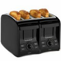 Hamilton Beach 4 Slice, Cool Touch, 4 Function Toaster, Black
